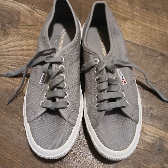 Superga Gray Sneakers Classic Canvas Design Sz.39.5 /8.5-9 - Picture 2 of 9